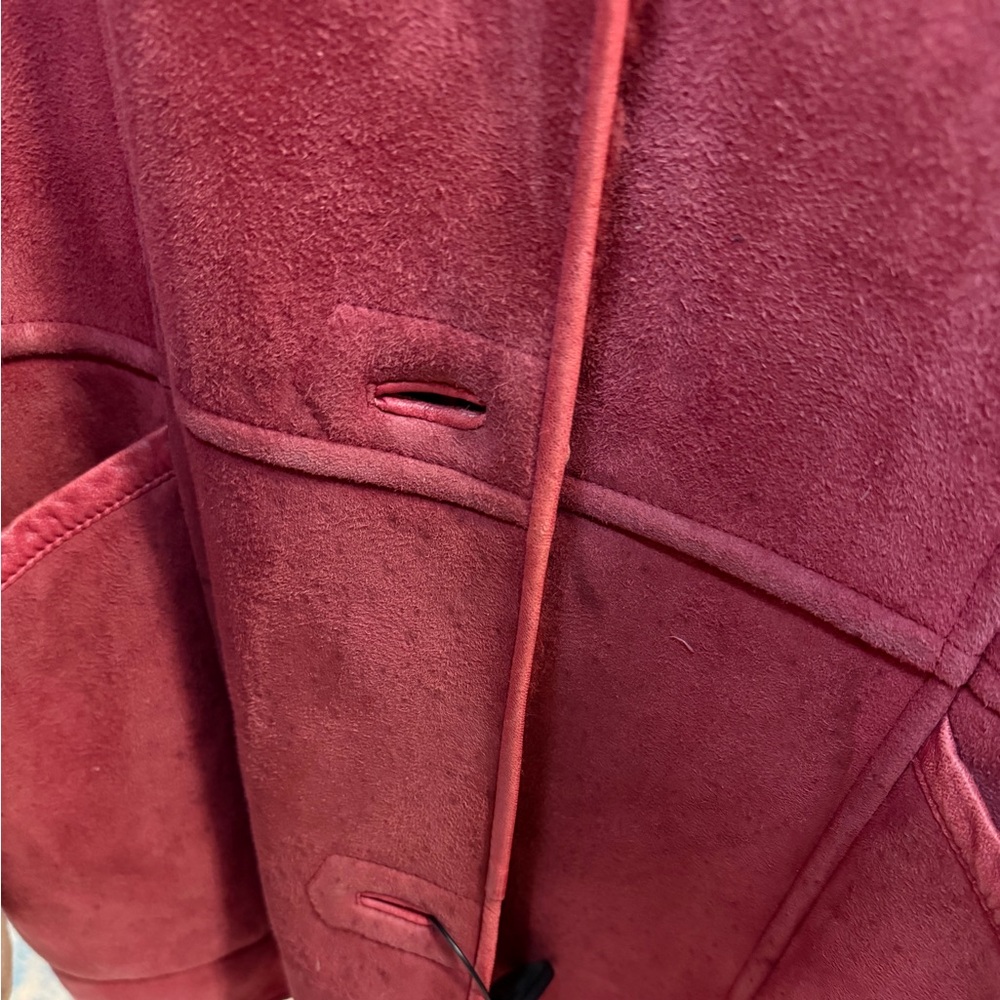 Genuine Leather & Fur Shearling Sherpa Coat - Picture 8 of 10